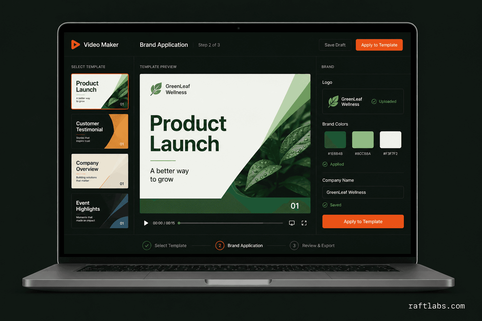 Customizable video templates