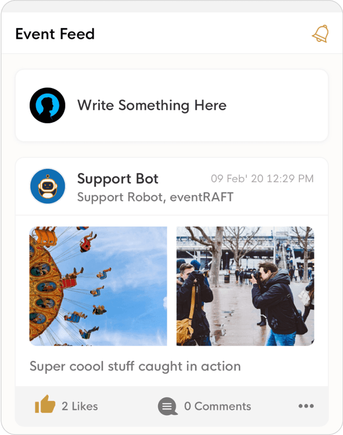 Real-time organizer announcements in EventRaft