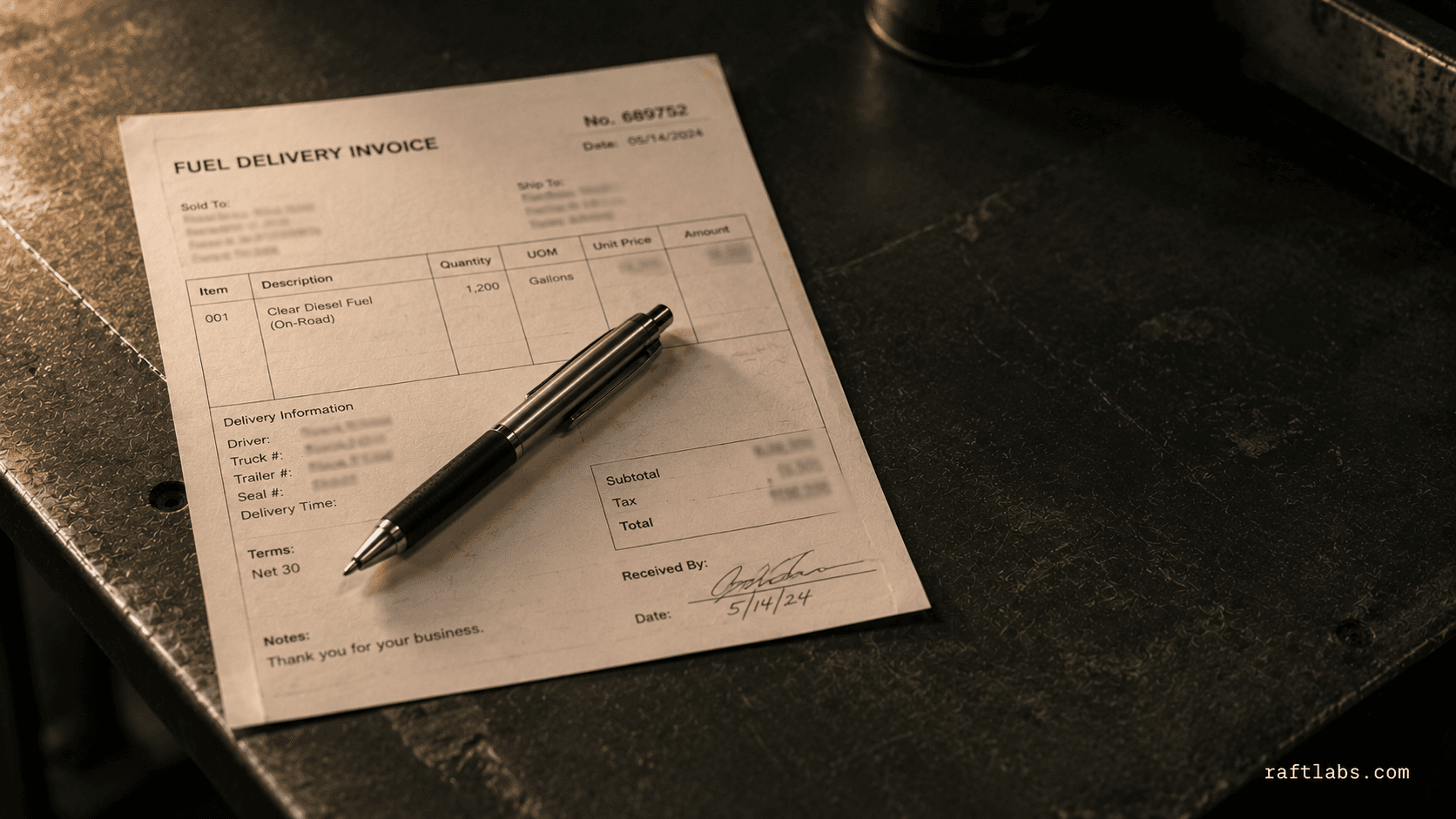 Gas station management platform with AI invoice scanning