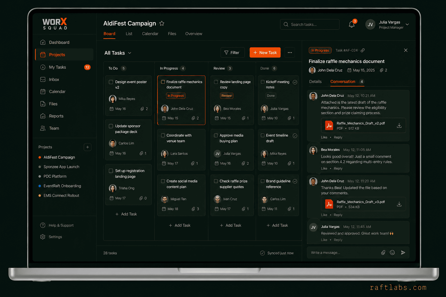 Task management and file sharing for hybrid teams